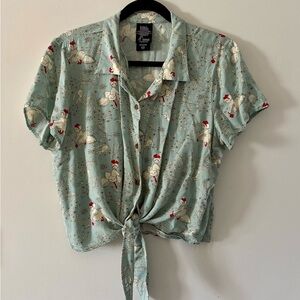 Kiki’s Delivery Service Front-tie blouse